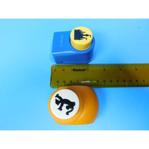 Disney Craft Punch Lot of 2 Magic Castle Tigger 2 inch Small Scrapbook - Picture 4 of 7